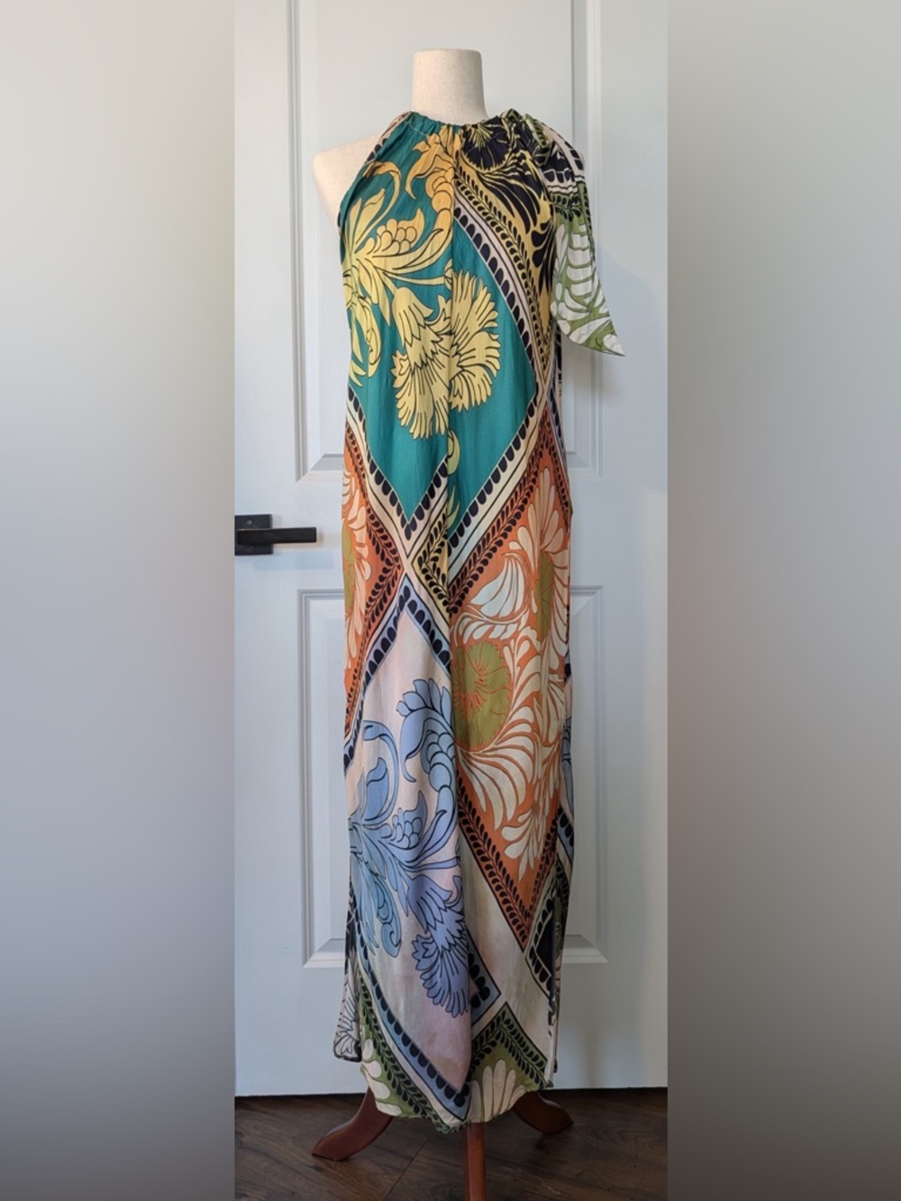 Zara Women’s Halter Neck Printed Dress Summer Size XS